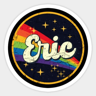 Eric // Rainbow In Space Vintage Grunge-Style Sticker